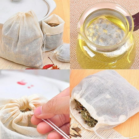 10pcs Filter Bag 8*10cm Cotton Drawstring Straining Cooking Separate Durable New 10pcs Filter Bag 8*10cm Cotton Drawstring Straining Cooking Separate Durable New